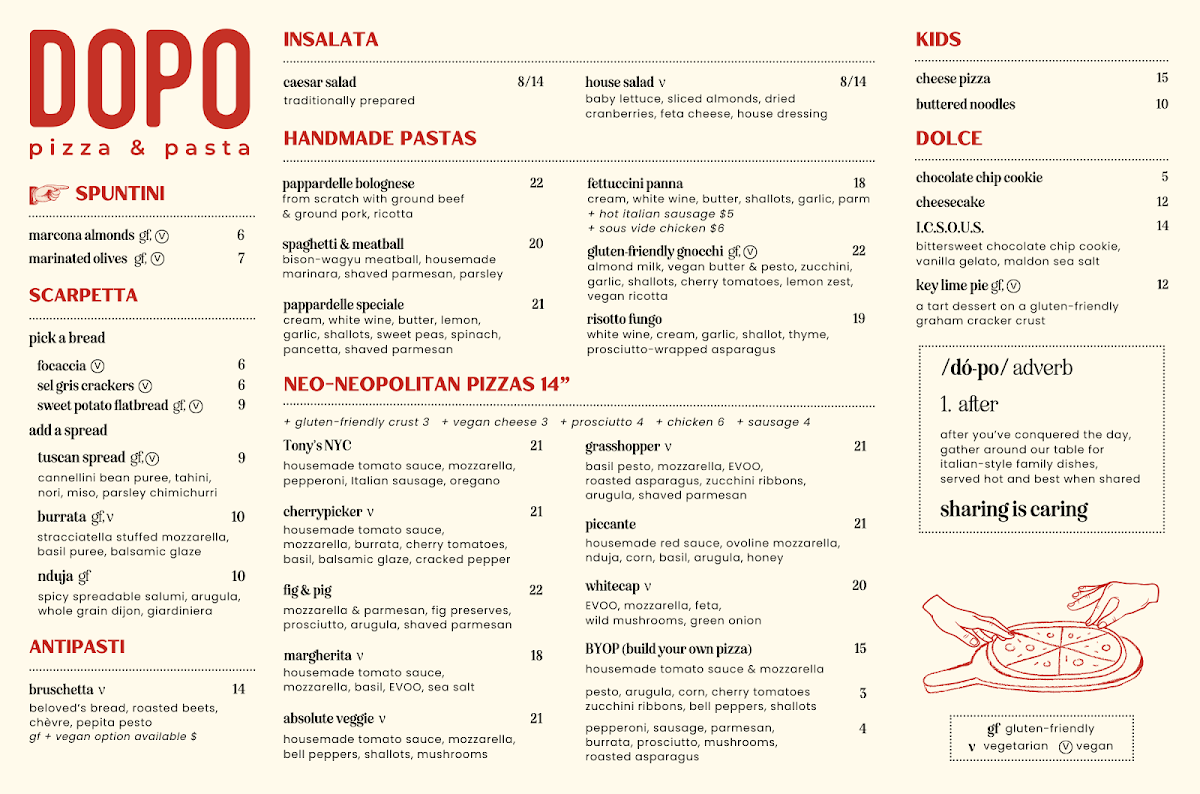 Menu Dopo Pizza & Pasta-1